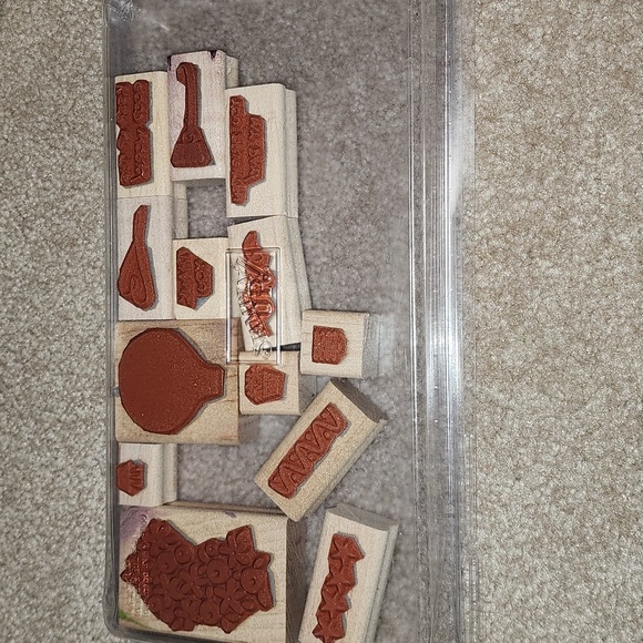 Retired Stampin Up! Take Shape Wood Mount Stampin Set, Pre-Owned - Picture 2 of 4